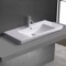 Drop In Sink in Ceramic, Modern, With Counter Space